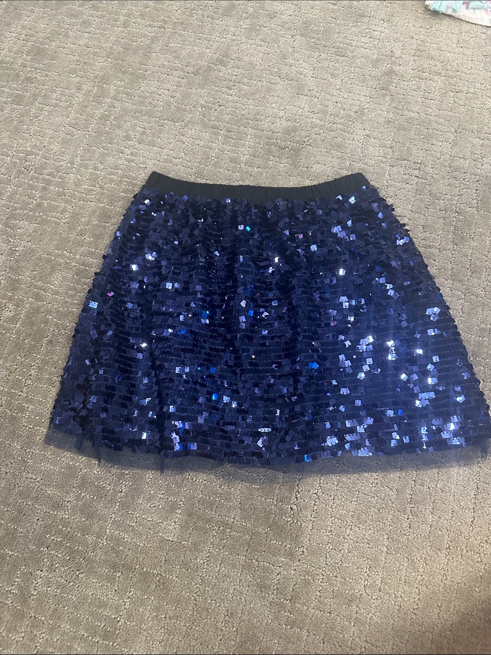 Crewcuts Girls Navy Sequin Mini Skirt